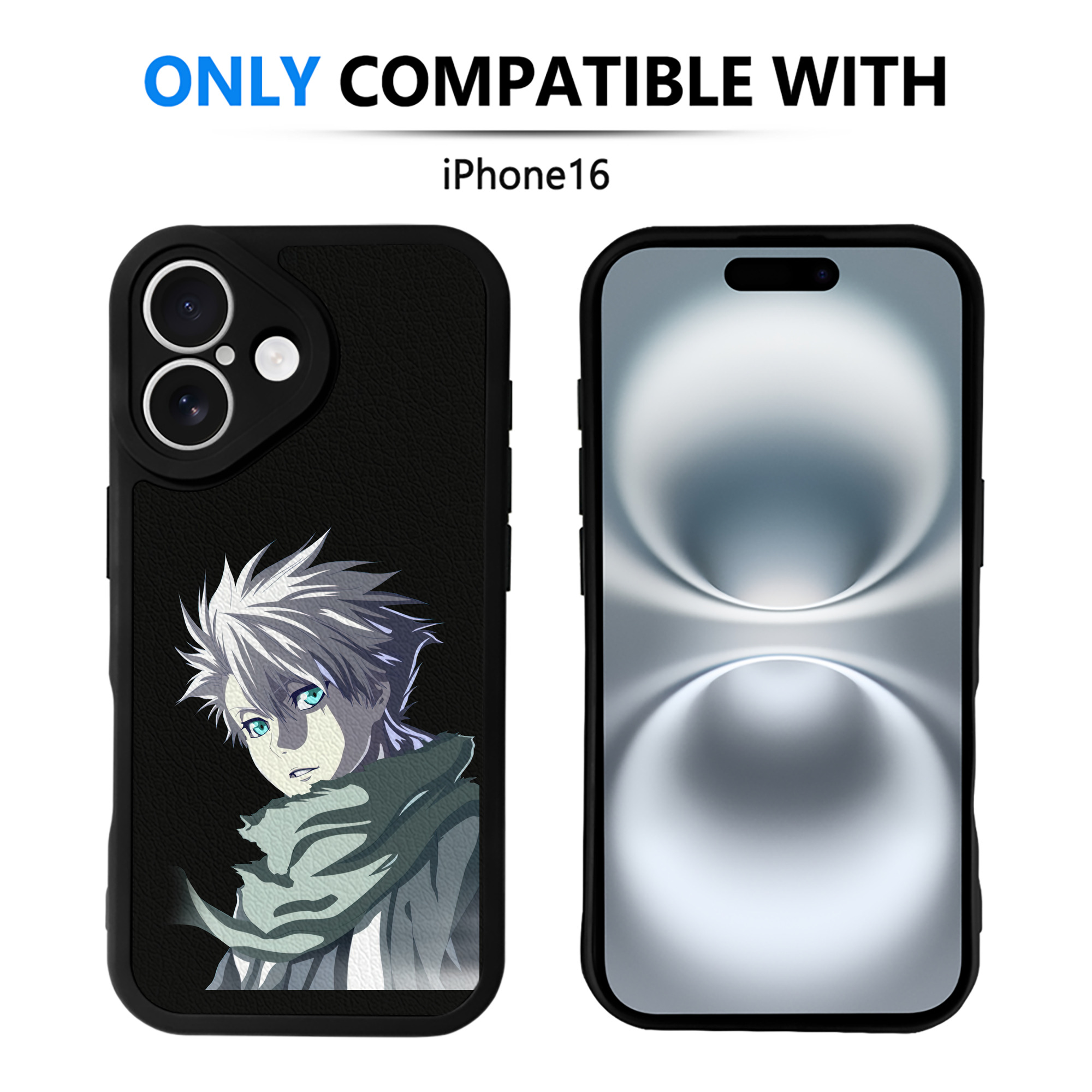 （画像用） ブリーチ 日番谷冬獅郎（ひつがや とうしろう） BLEACH Hitsugaya Toushirou 【iPhone 16シリーズ対応】シリコンスマホケース（レザー調） 材質：シリコン